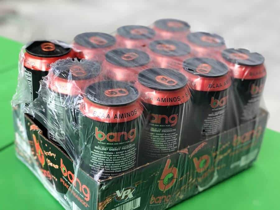12-pack Bang energy drink.