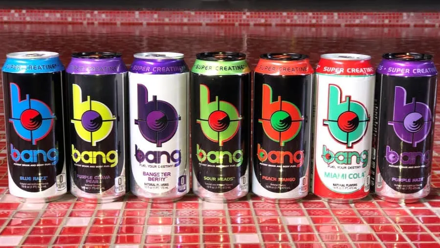 A series of Bang Energy Drink Flavors