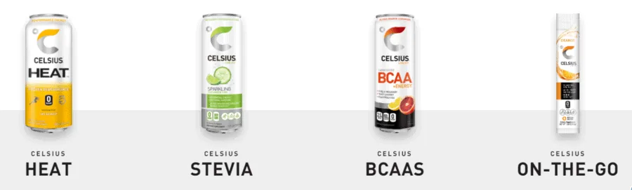 Celsius Fitness Drink Types