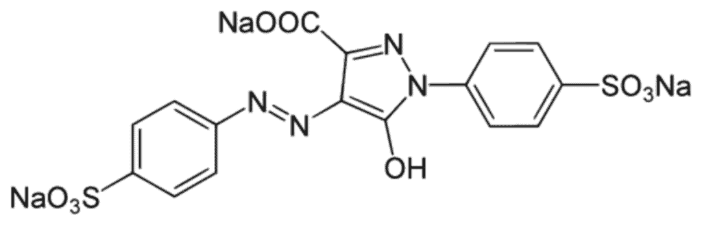 Chemical structure of Yellow 5
