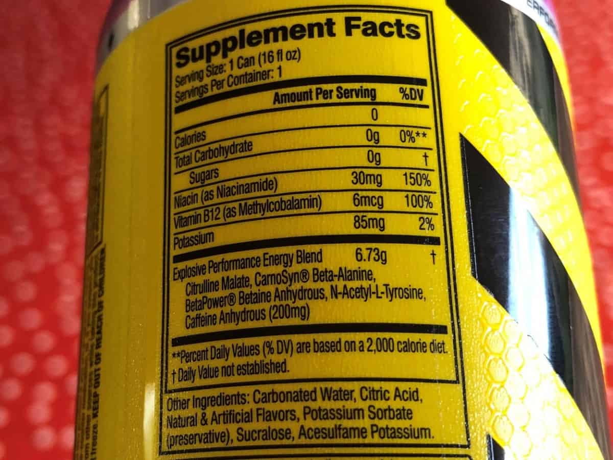 C4 Nutrition Facts