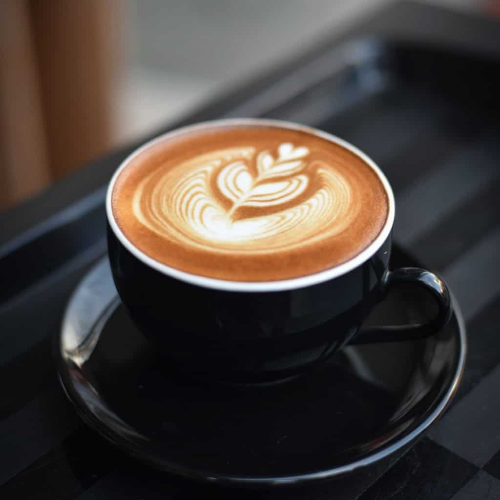 Coffee cup with latte art