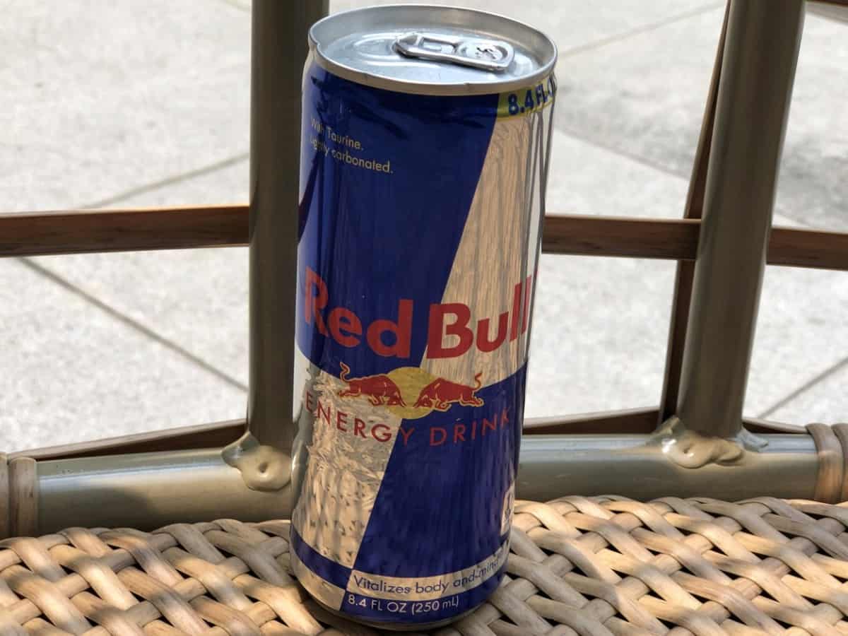 Red Bull On a table