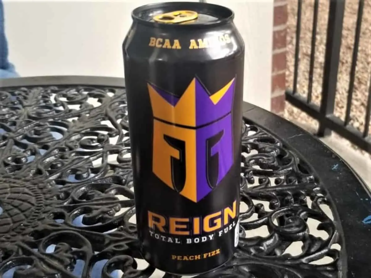 Reign can on a table