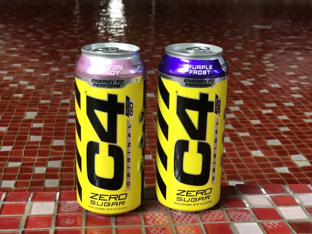 C4 energy drink cans