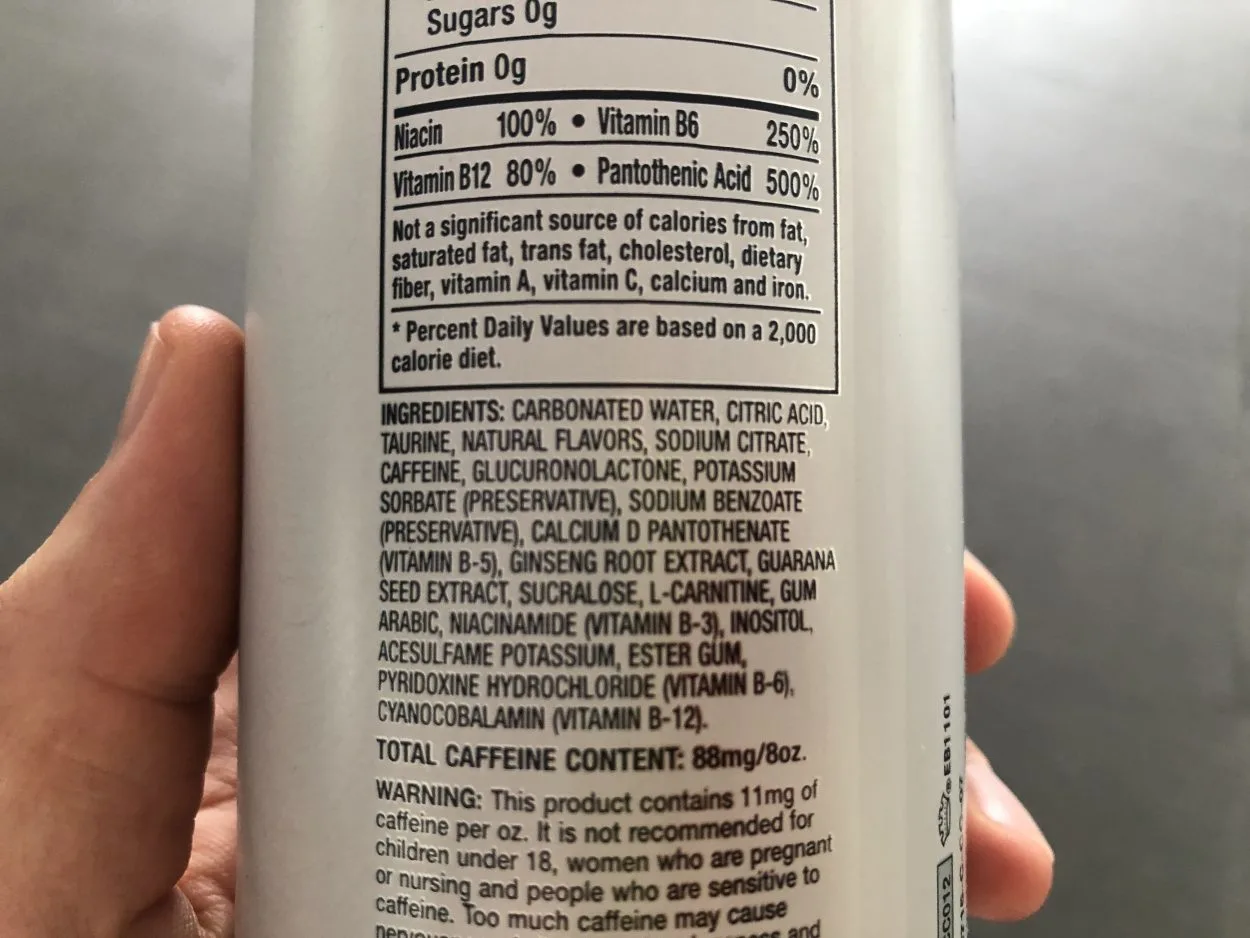 Ingredients of Xyience 