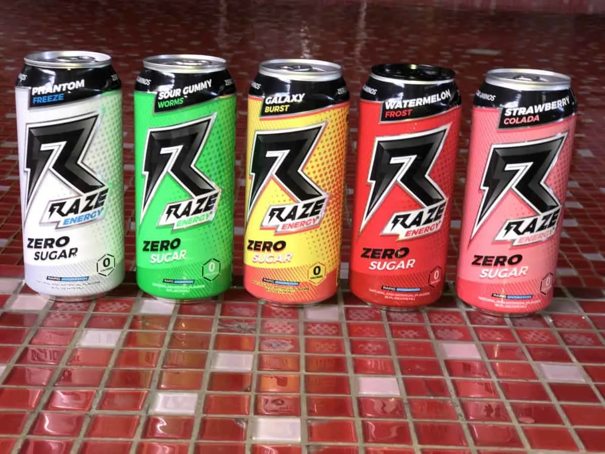 Raze energy cans