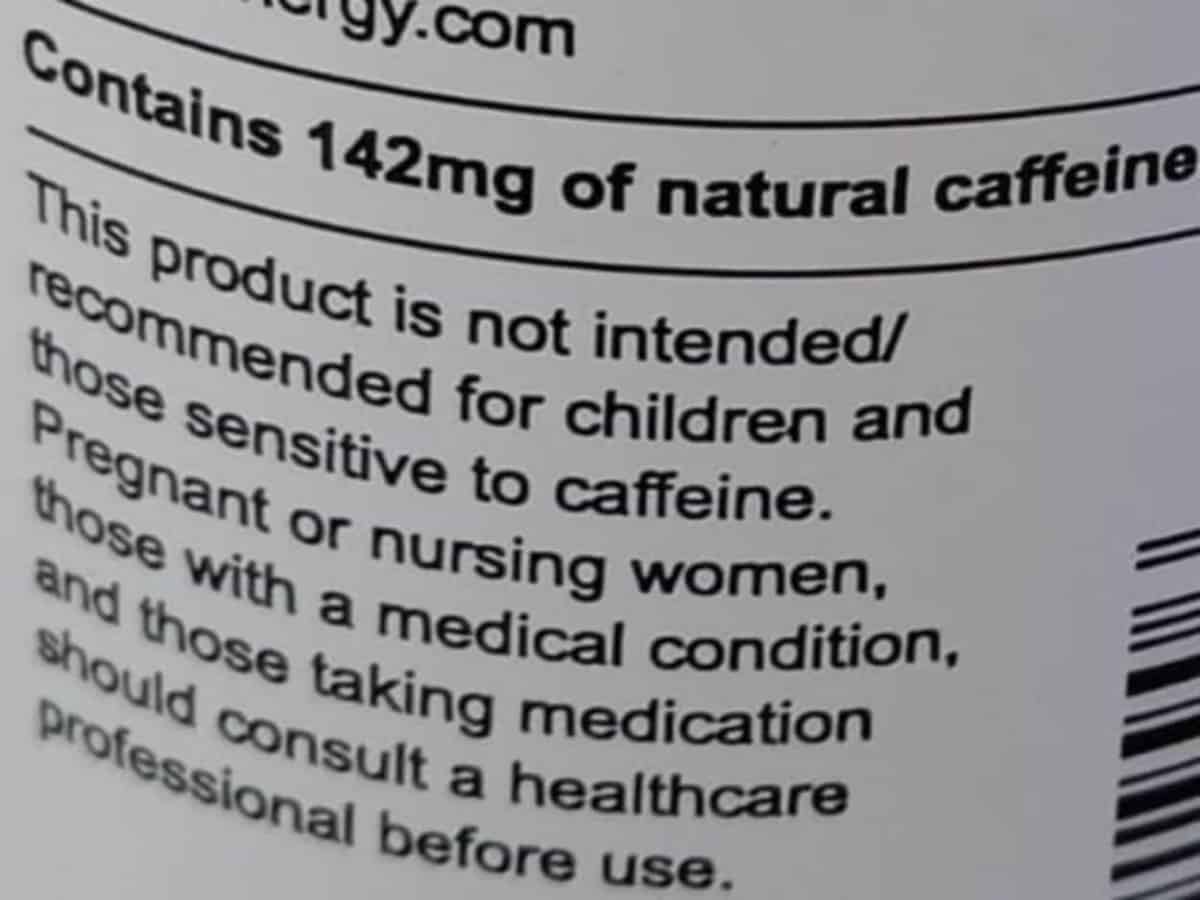Uptime Caffeine Content and Warning