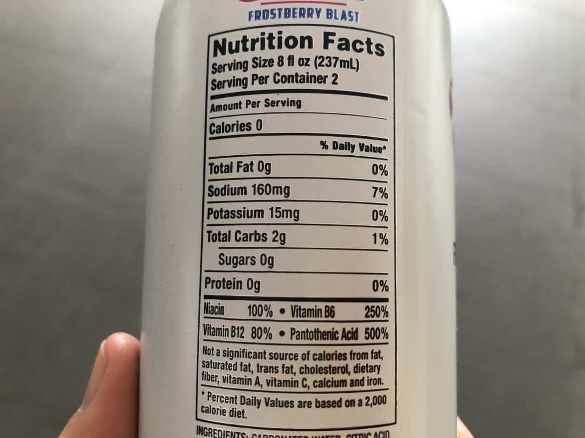 Xyience energy drink nutrition facts back of the can