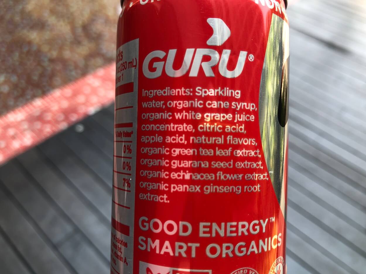 Guru contains a bunch of natural ingredients that are beneficial for our health.