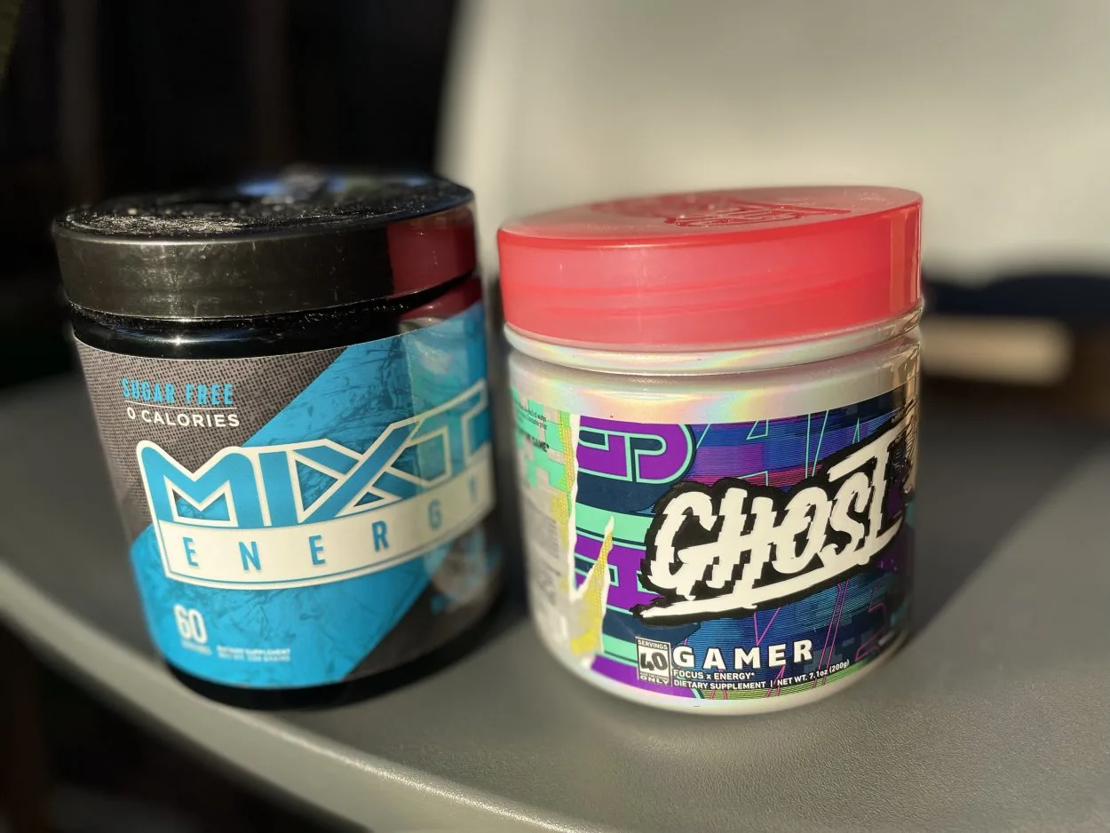 Mixt and Ghost Gamer are both powdered energy drinks