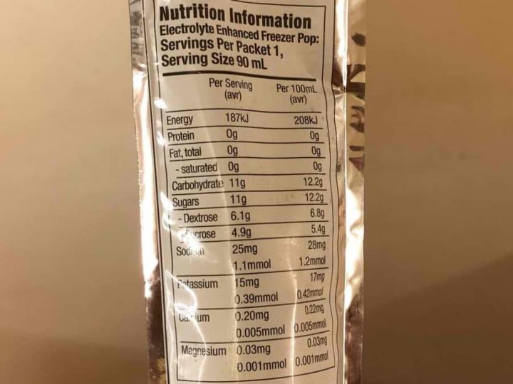 Sqwincher nutrition facts