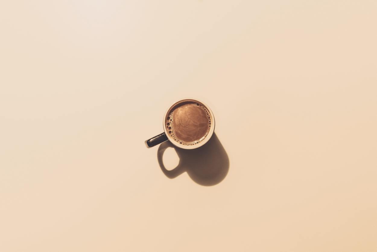 coffee in the middle of table