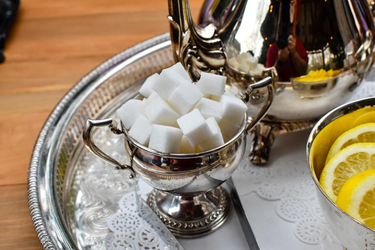 sugar cubes in a cup