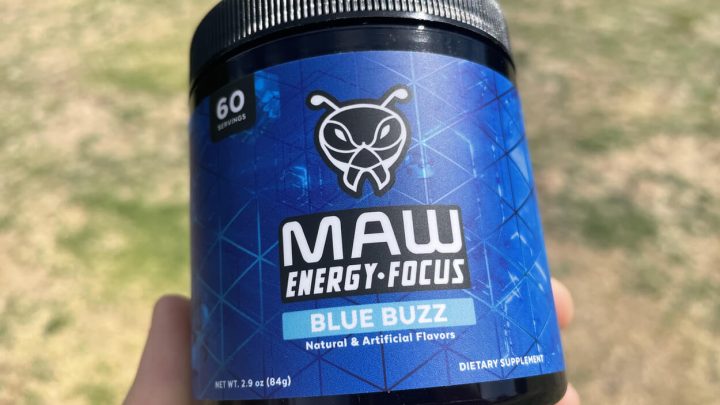 Maw Energy in blue razz flavor