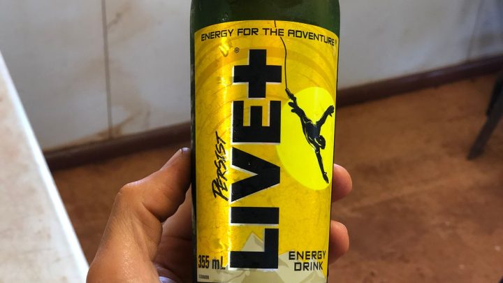 Nutrition facts of Live+ energy drink