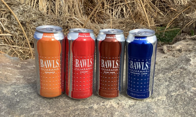 BAWLS energy drink cans