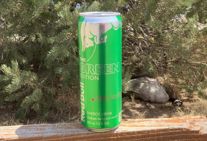 A can of Red bull green edition