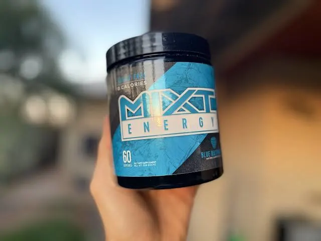 The tub of Mixt energy drink