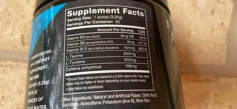 Nutritional facts are given on the back of Mixt can