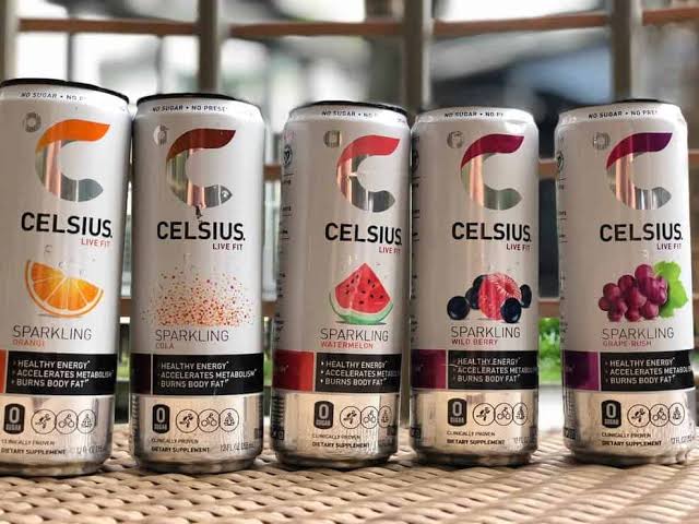 Different flavors of Celsius live fit energy drink