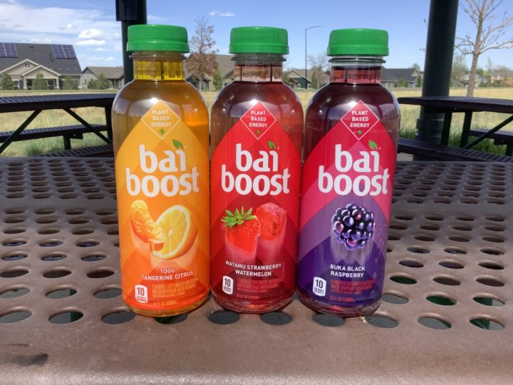 Three flavors of Bai Boost energy drink