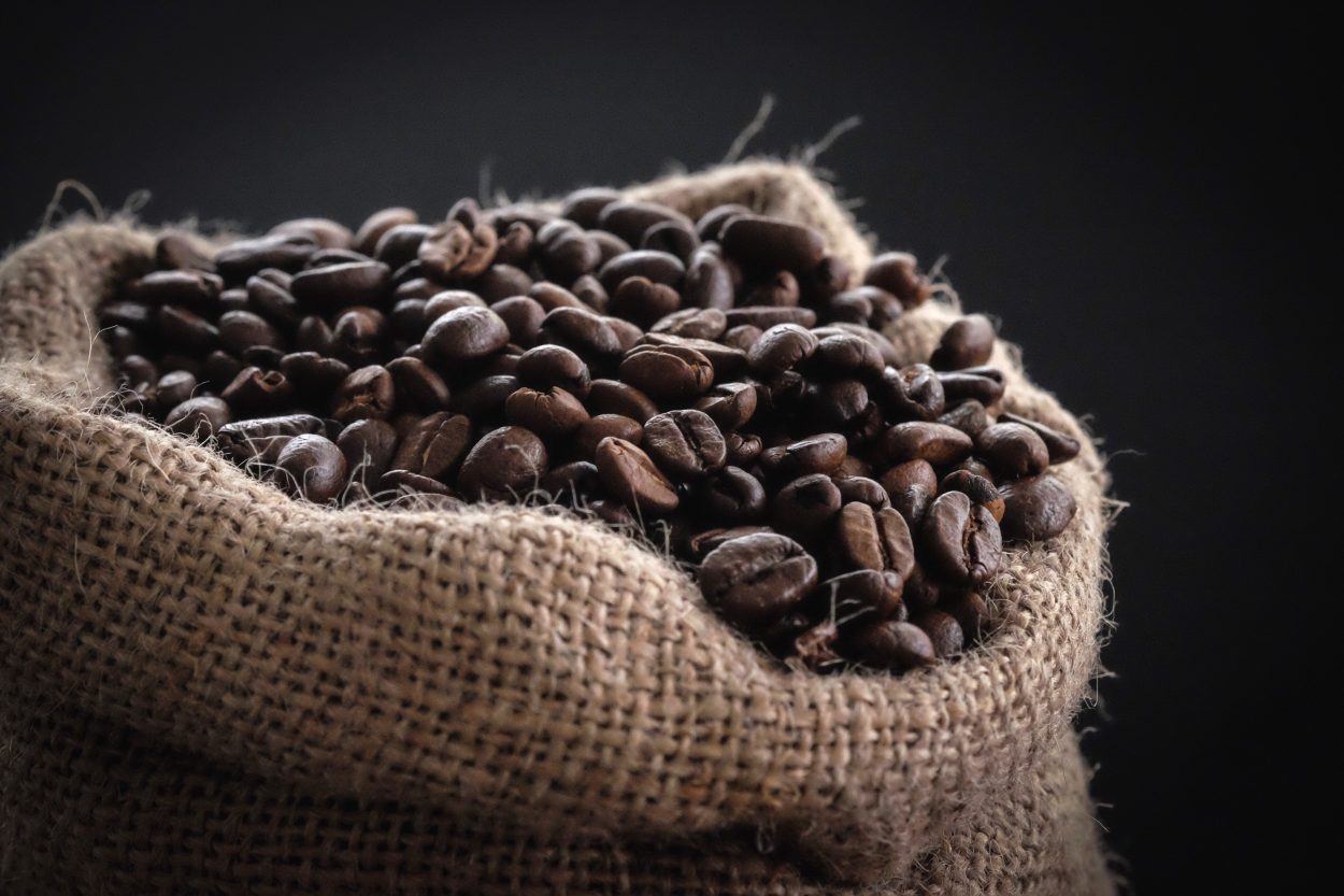 Coffee beans to make caffeine