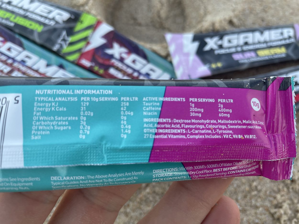 Nutritional values of X-Gamer