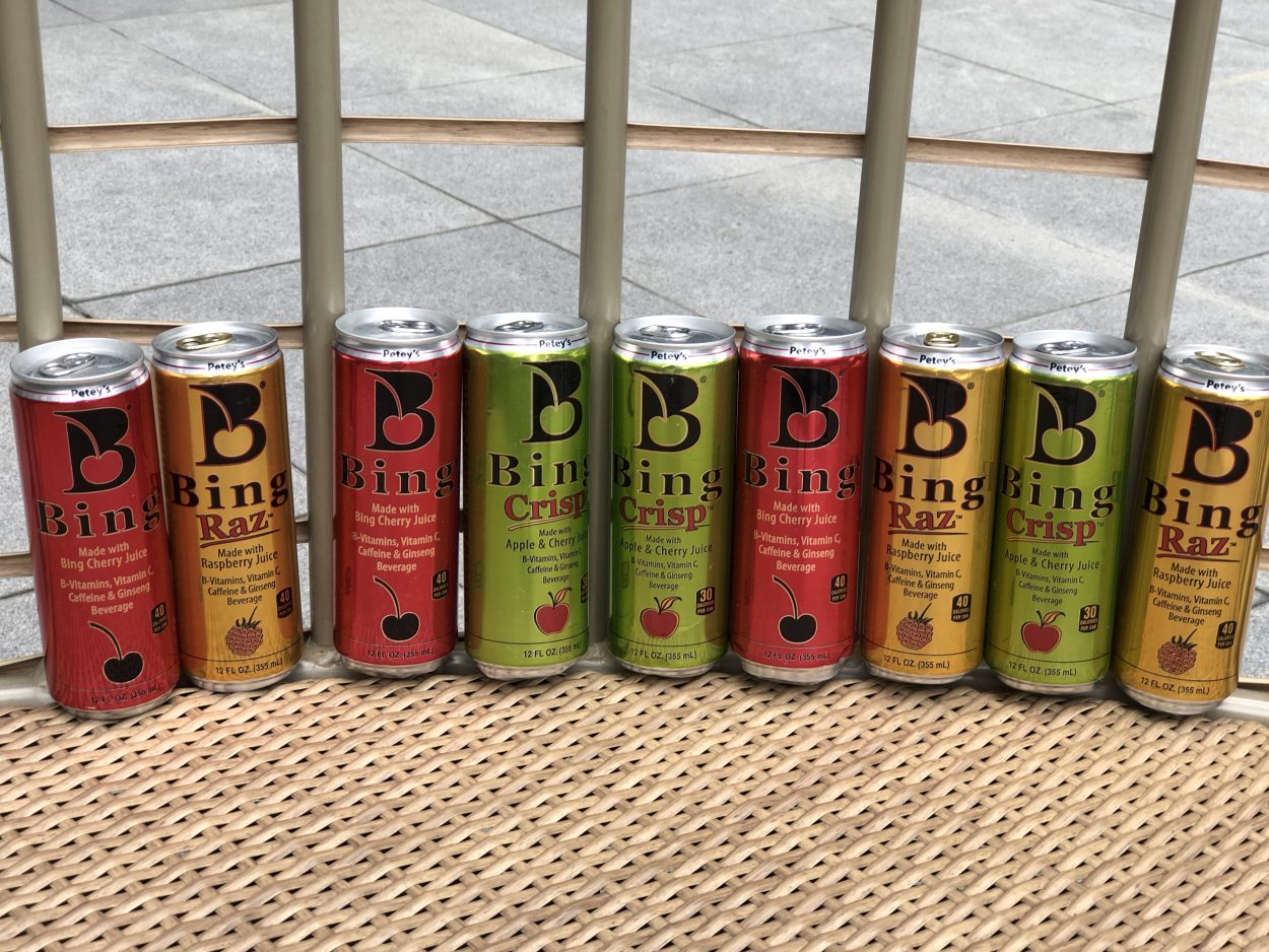 nine cans of Bing Energy drink