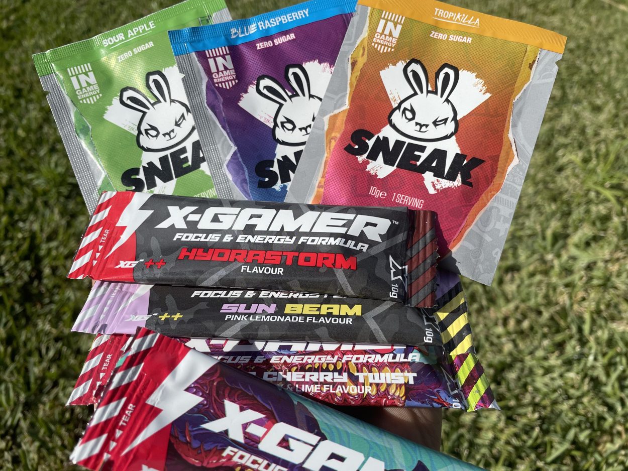Servings of Sneak and X-Gamer in packets