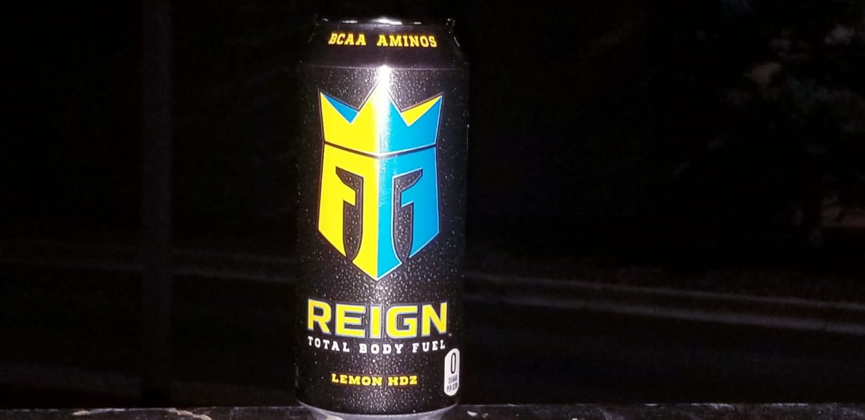 A can of Reign Energy drink