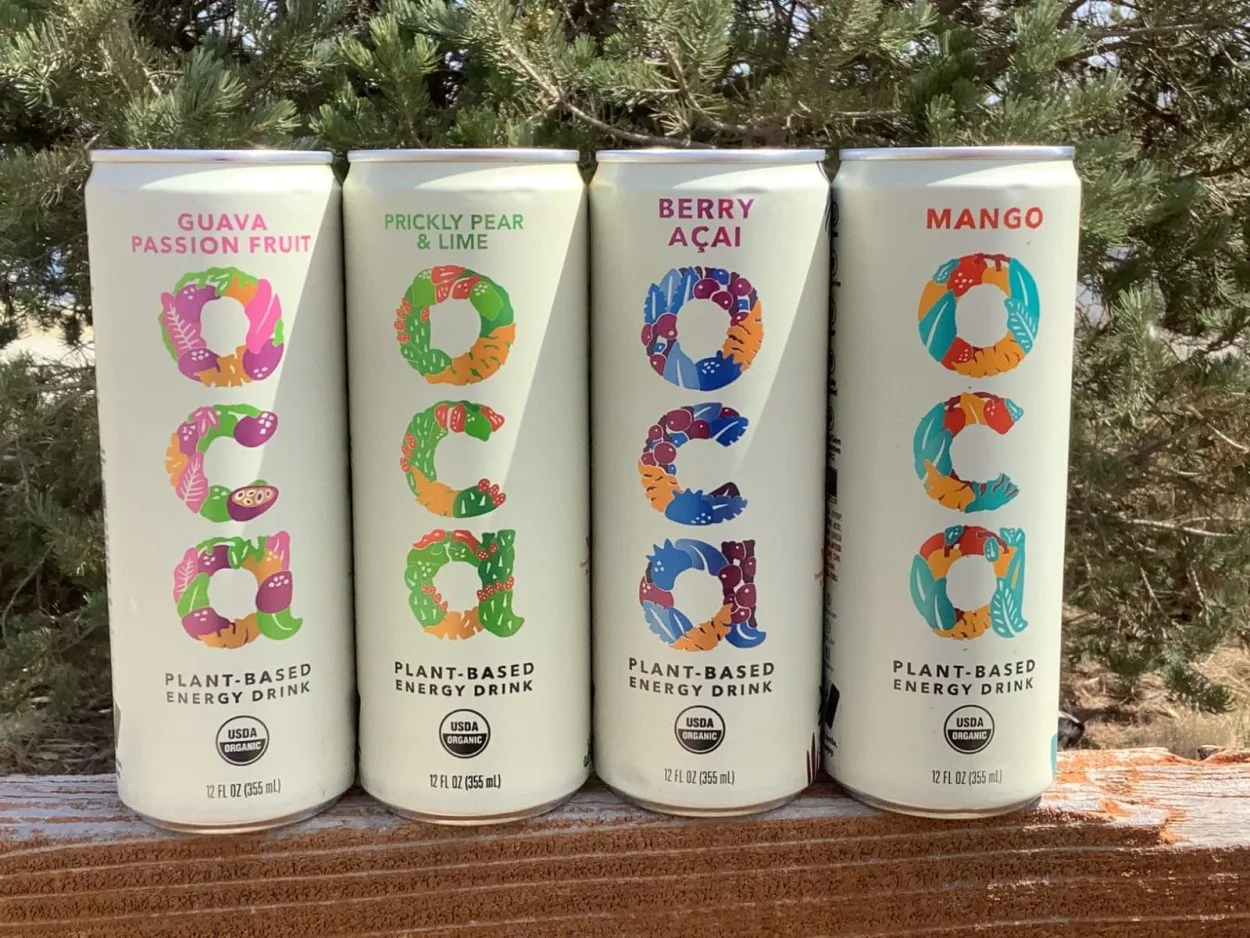 Four cans of OCA energy drink