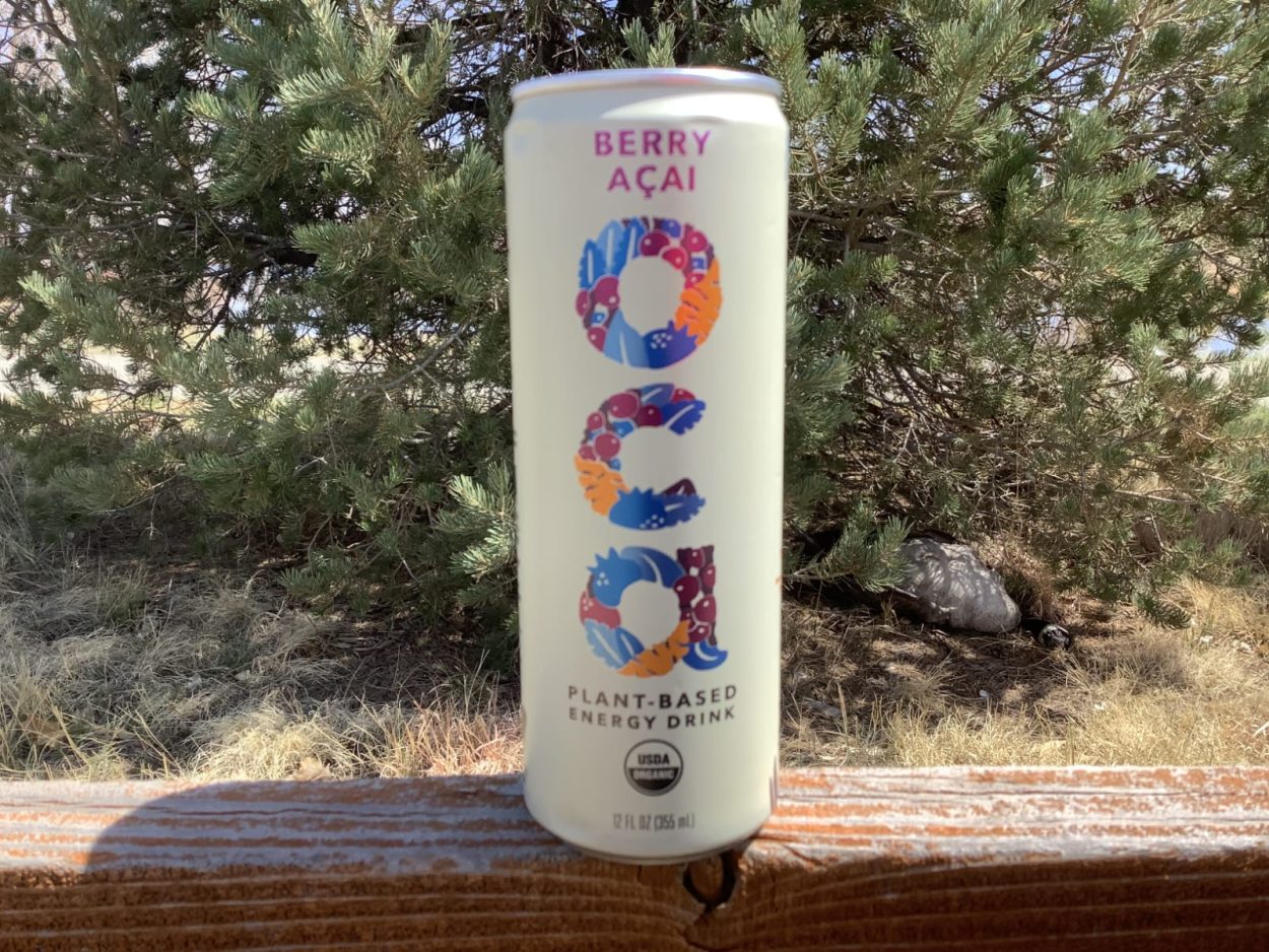 A can of OCA in Berry Acai flavor