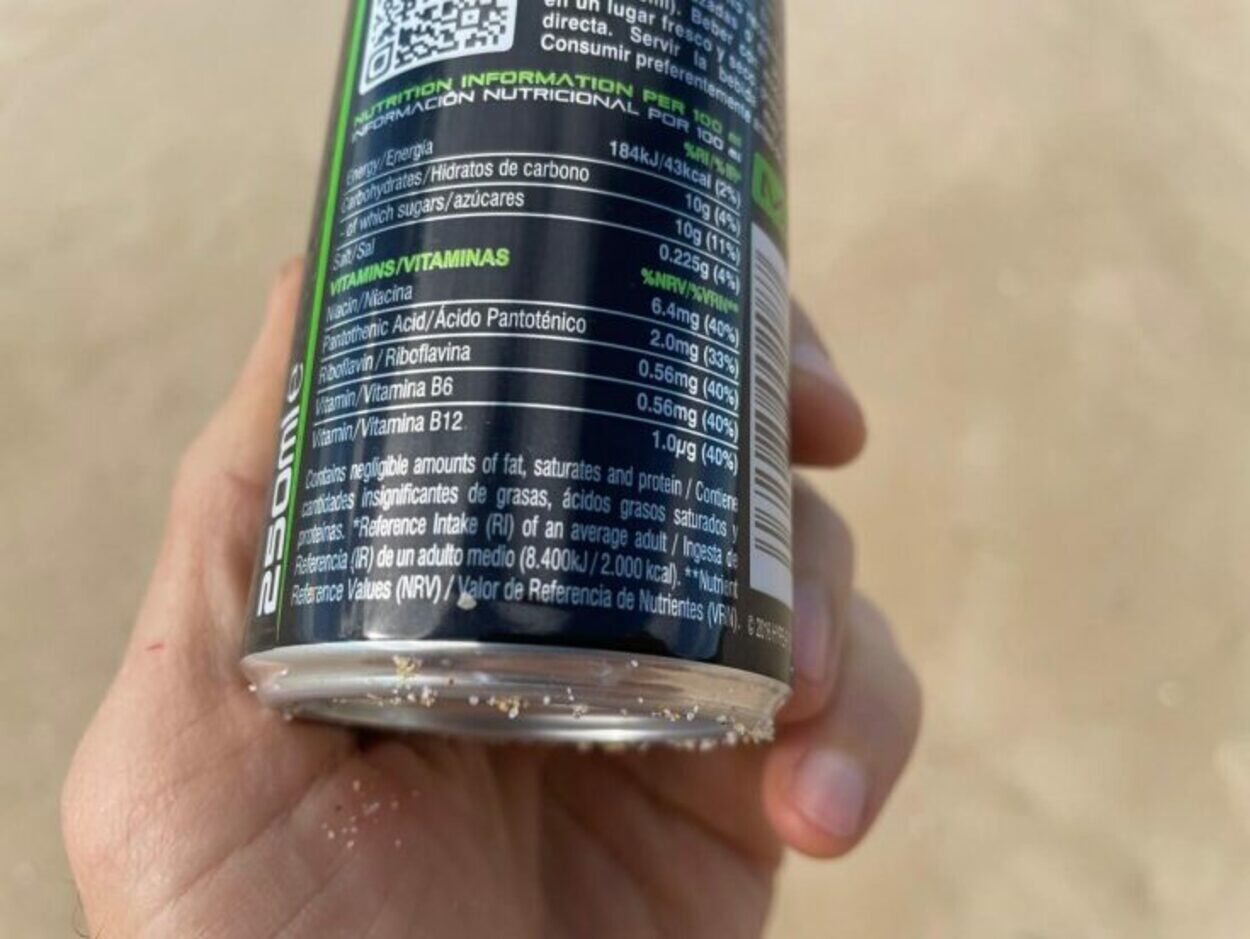 A quick look at a can of Hype.