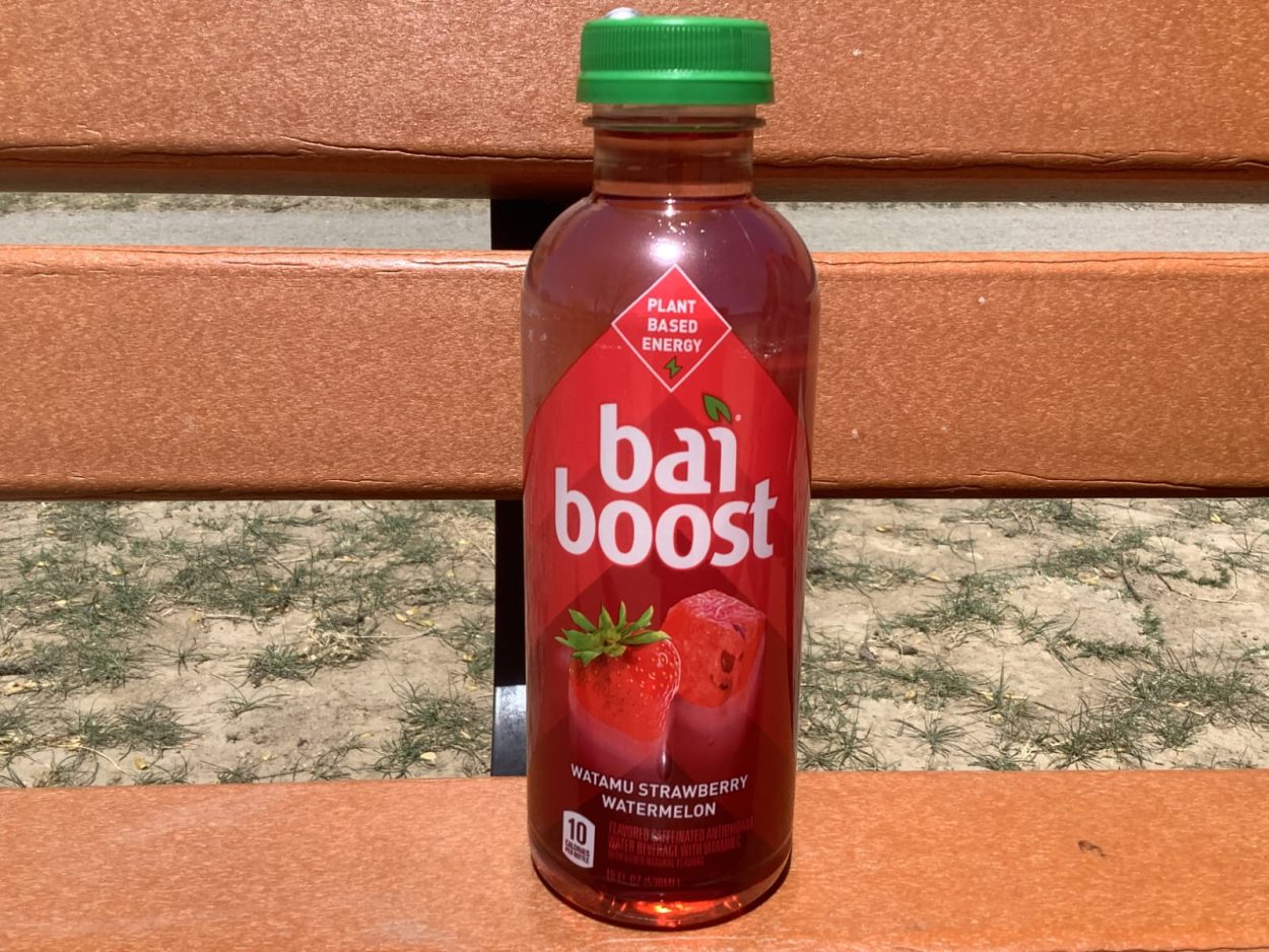 A bottle of Bai Boost in Watamu Strawberry Watermelon